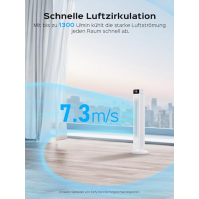 Věžový ventilátor Ezify, rychlost ventilátoru 7,3 m/s Velký průtok vzduchu, věžový ventilátor 30 dB Velmi tichý s dálkovým ovlád